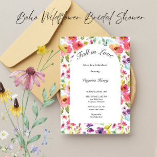 fall in love bridal shower,white pumpkin burnt ora invitation