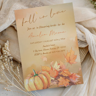 Fall in Love Bride-to-Be - Romantic Autumn Bride Invitation