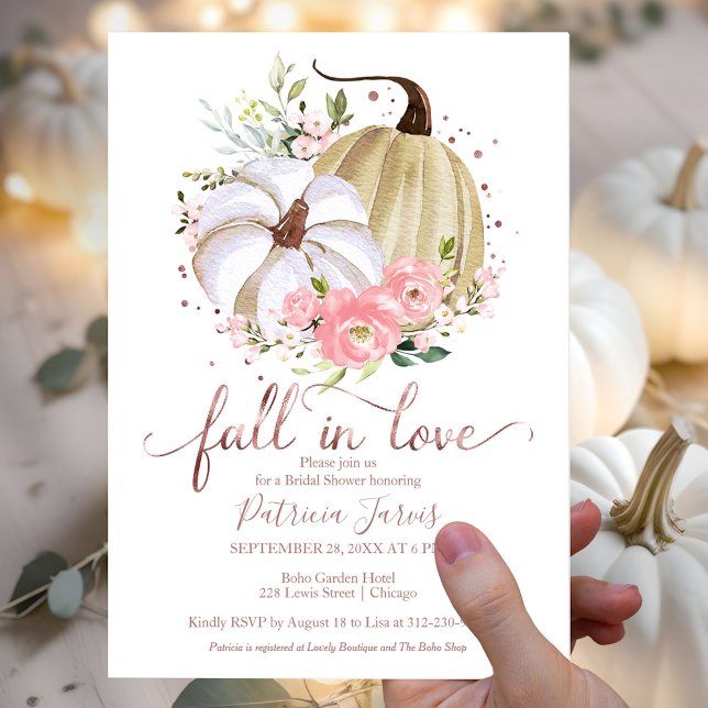 Fall In Love Budget Bridal Shower Invitation (Creator Uploaded)