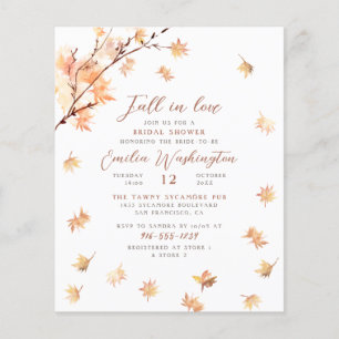 Fall In Love   Budget Bridal Shower Invitation