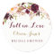 Fall in Love Burgundy Floral Bridal Shower Sticker