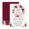 Fall in Love Burgundy Floral Wreath Bridal Shower