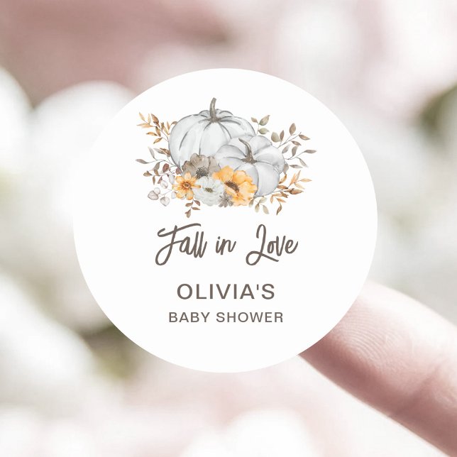 Fall in love classic round sticker (Creator Uploaded)
