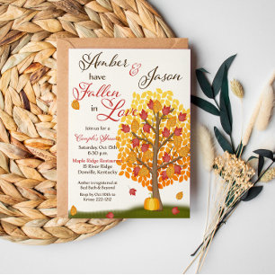 Fall in Love Couples Bridal Shower Invitation