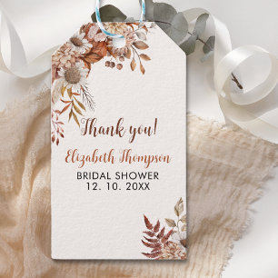 Fall in Love Cute Fall Bridal Shower Gift Tags