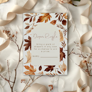 Fall In Love Diaper Raffle Baby Shower Enclosure Card