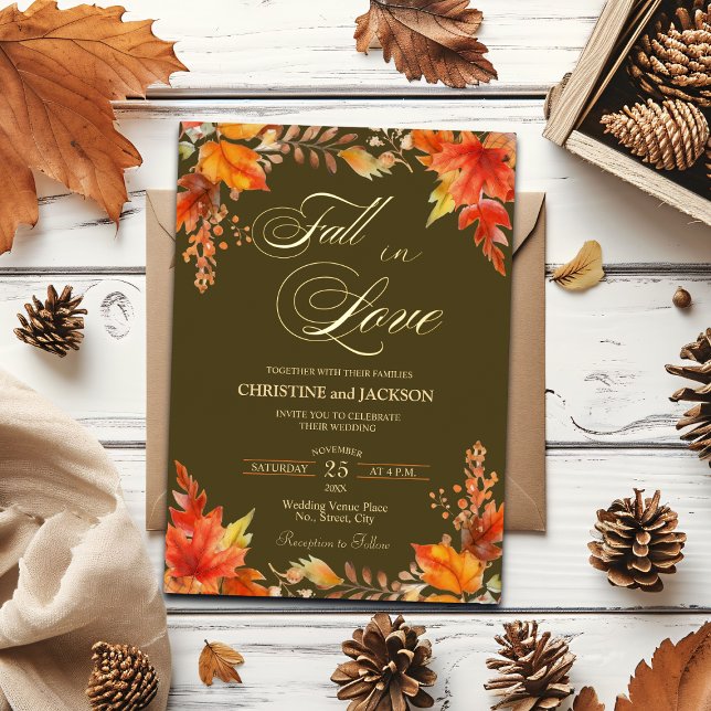 Fall in Love Elegant Boho Floral Wedding Gold (Creator Uploaded)