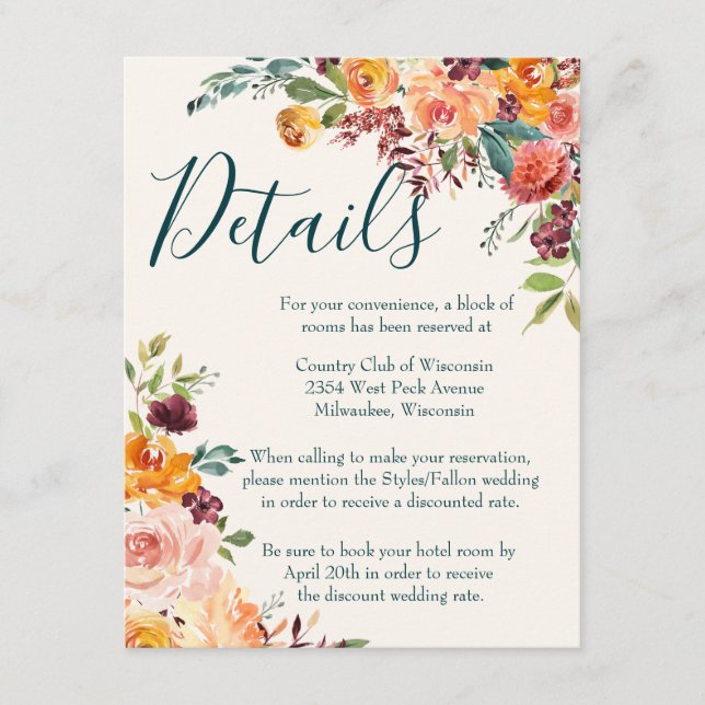 Fall in Love Enclosure Card (Front)