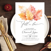 Fall In Love Fall Leaves Engagement Party