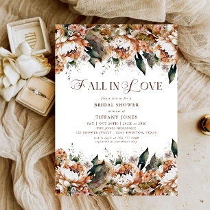 Fall in Love Floral Bridal Shower Invitation