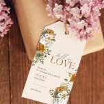 Fall in Love Floral Burnt Orange Bridal Shower  Gift Tags<br><div class="desc">Celebrate love and the beauty of fall with our enchanting "Fall in Love Floral Burnt Orange Bridal Shower Gift Tags." These charming gift tags capture the essence of autumn with their warm and inviting burnt orange tones and elegant floral designs, adding a touch of sophistication to your bridal shower gifts....</div>
