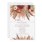 Fall In Love Flowers Pampas Grass Bridal Shower