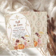 Fall in Love Flowers  Watercolor  bridal shower In