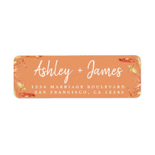 Fall in Love Foliage Autumn Copper Return Address