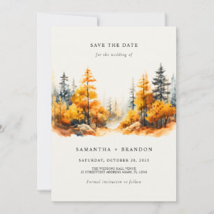 Fall in love Forest Save The Date