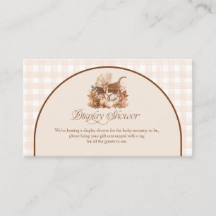 Fall in Love Gingham Display Shower Enclosure Card
