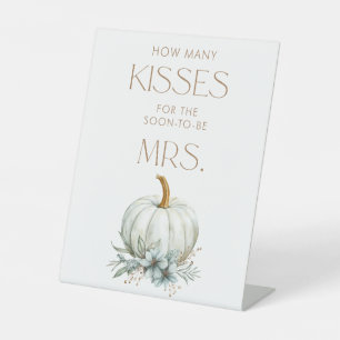 Fall In Love Guess How Many Kisses Pedestal Sign