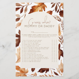 Fall In Love Guess Who Baby Shower Game