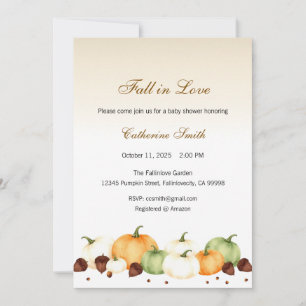 Fall in Love Invitation, Baby Shower, Mom to Be Invitation