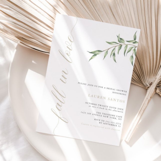 Fall in Love - Minimal Bridal Shower | Invitation (Available for print and instant digital download!)