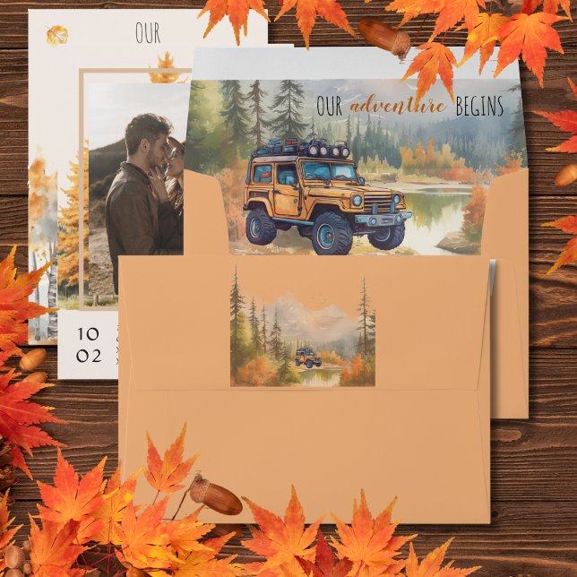 Fall in Love Mtn Wedding Save the Date Envelope (Creator Uploaded)
