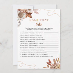 Fall in love Name That Cake Bridal Shower Game