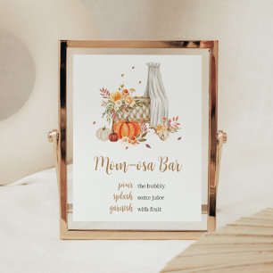 Fall In Love Orange Pumpkin Mom Osa Bar Sign