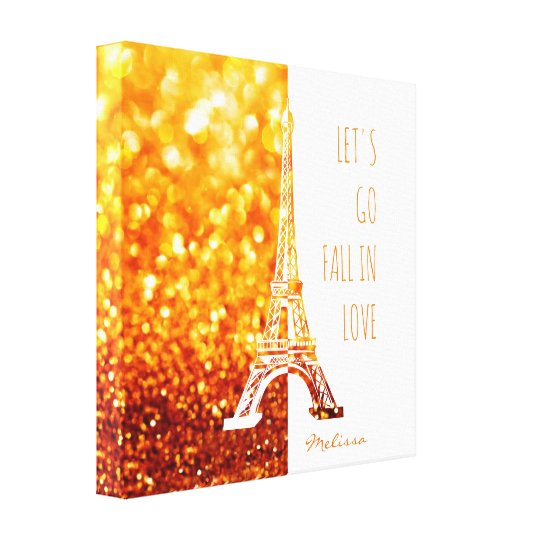 Fall in love Paris | Romantic Eiffel Tower Canvas Print