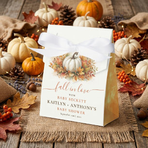 Fall In Love Pumpkin Baby Shower Favor Box