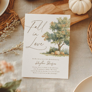 Fall in Love Pumpkin Baby Shower Invitation