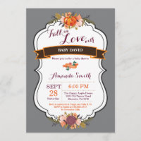 Fall in Love Pumpkin Baby Shower Invitation Gary