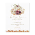 Fall in Love Pumpkin Budget Wedding Invitations