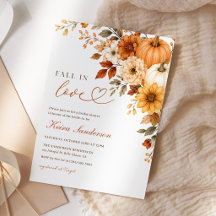 Fall in Love Pumpkin Floral Bridal Shower