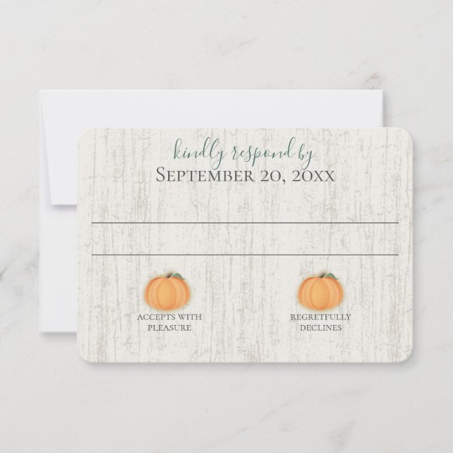 Fall in Love Pumpkin Sunflowers & Lights Wedding  Invitation (Front)