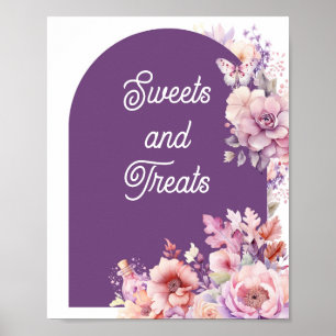 Fall in love purple Halloween Sweets and treats Poster