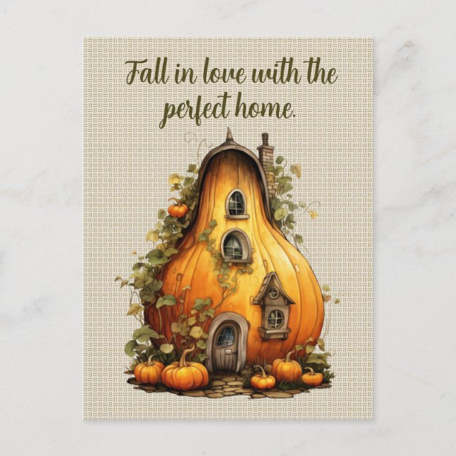 Fall in Love Real Estate Marketing Postcard (Front)