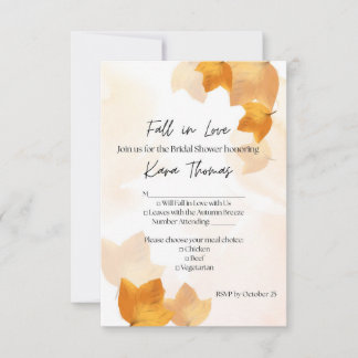 Fall in Love Response Card