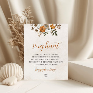 Fall in Love   Ring Hunt Bridal Shower Game Sign