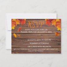 Fall In Love RSVP Card
