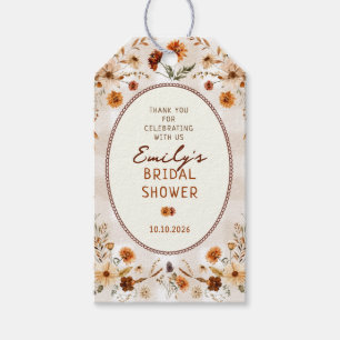 Fall in love rustic boho Bridal shower Gift Tags