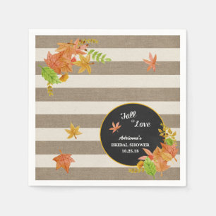 Fall in Love Rustic bridal shower / baby shower Napkin