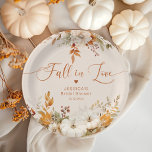 Fall in love rustic bridal shower  paper plate<br><div class="desc">Fall in love rustic bridal shower Paper Plates
Matching items available.</div>