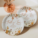 Fall in love rustic bridal shower  paper plate<br><div class="desc">Fall in love rustic bridal shower Paper Plates
Matching items available.</div>