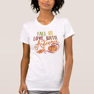 Fall In Love Tee, Cozy Autumn Seasons Perfect Gift T-Shirt