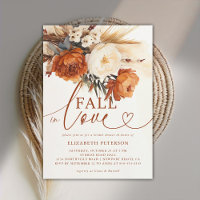Fall in Love Terracotta Pampas Boho Bridal Shower