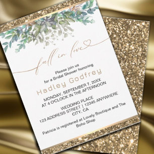Fall in love wedding invitation
