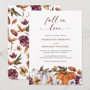 Fall In Love Wedding Invitation