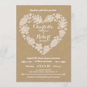 Fall in Love Wedding Invitation