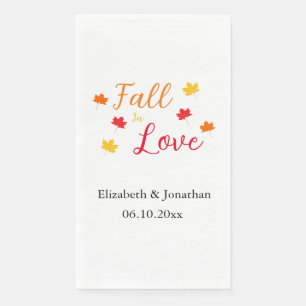 Fall In Love Wedding Napkin