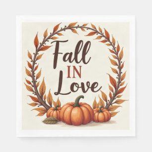 Fall In Love Wedding Napkins